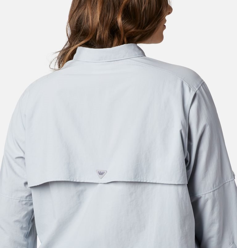 Women's Columbia PFG Bahama Long Sleeve Shirts Light Grey | Plus Size CA-SLA84